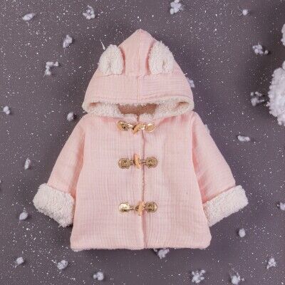 Wholesale Baby Girls Welsoft Coat With Hoodie 6-24M BabyZ 1097-5764 Blanced Almond