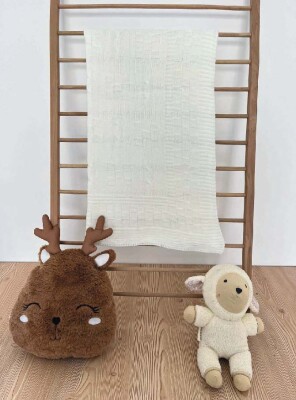 Wholesale Baby Knitted Square Blanket 0-12M Jojomini 1062-97104 White