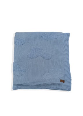 Wholesale Baby Knitted Throw Wellsoft Cloudy Blanket 0-24M Jojomini 1062-97110 Blue