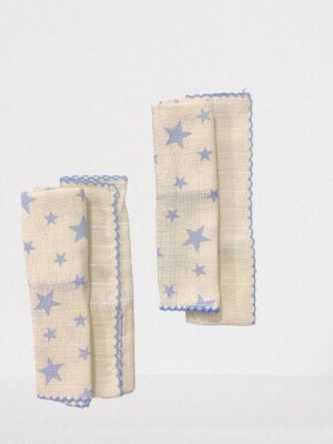 Wholesale Baby Muslin Handkerchief STD Bebek Evi 1045-BEVİ-871 Blue