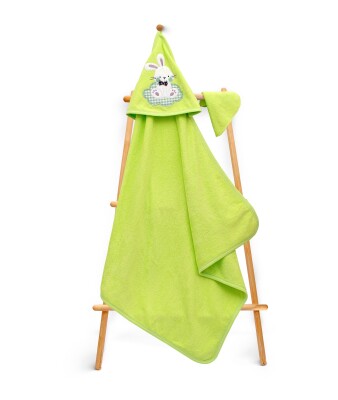 Wholesale Baby Unisex 2-Piece Set with Scrub Mitt and Towel 80x80cm Babyline 2015-9-584 - Babyline