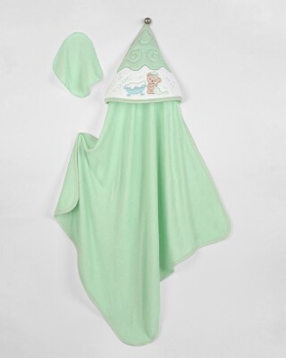 Wholesale Baby Unisex 2-Piece Set with Scrub Mitt and Towel 85x85 Babyline 2015-9-744 - Babyline