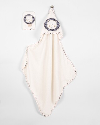 Wholesale Baby Unisex 2-Piece Set with Scrub Mitt and Towel 85x85 Babyline 2015-9-762 Blue