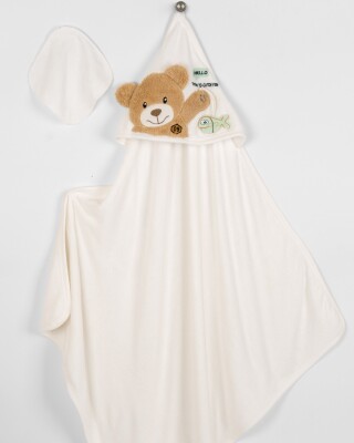 Wholesale Baby Unisex 2-Piece Set with Scrub Mitt and Towel 85x85 Babyline 2015-9-801 Green
