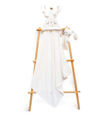 Wholesale Baby Unisex 2-Piece Set with Scrub Mitt and Towel 85x85cm Babyline 2015-9-764 Silver