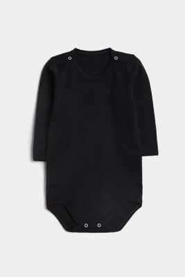 Wholesale Baby Unisex Long Sleeve Body 1-6M İnterkidsy Body 2053-5000 Black