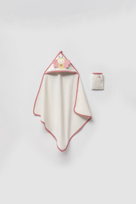 Toptan Kız Bebek 2'li Bluz ve Şort Takımı 6-18M Cumino 1014-CMN3449 Vermilon