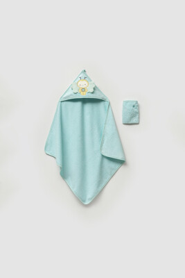 Toptan Kız Bebek 2'li Bluz ve Şort Takımı 6-18M Cumino 1014-CMN3449 Mint Green 