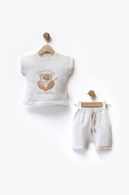 Wholesale Boys' 2-Piece Set 6-24M Flexi Baby 2063-216430 Ecru