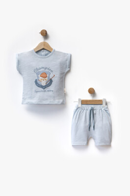 Wholesale Boys' 2-Piece Set 6-24M Flexi Baby 2063-216430 Baby Blue2