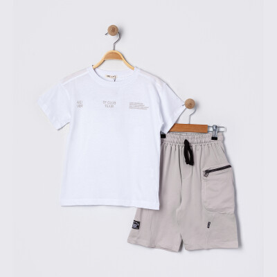 Wholesale Boy's 2 Piece Set 6-9Y Tuffy 1099-TFB-5511 Ecru