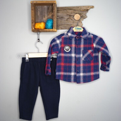 Wholesale Boys 2-Piece Shirt and Pants Set 2-5Y Timo 1018-T3EDT064236892 - Timo