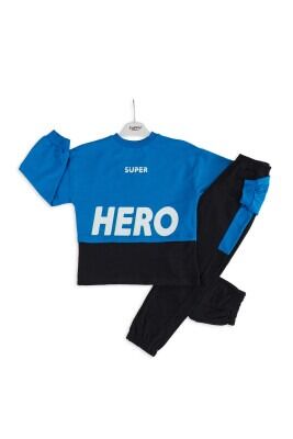 Wholesale Boys 2-Piece Tracksuit Set 10-13Y Tuffy 1099-6853 Saxe