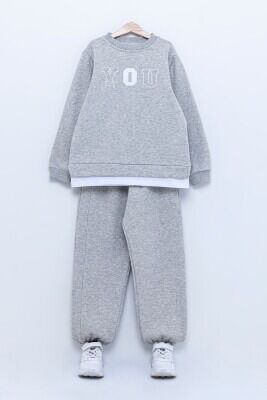 Wholesale Boys 2-Piece Tracksuit Set 10-13Y Tuffy 1099-856 Gray