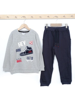 Wholesale Boys 2-Piece Tracksuit Set 3-6Y Elnino 1025-21707 Gray