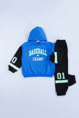 Wholesale Boys 2-Piece Tracksuit Set 6-9Y Tuffy 1099-6800 Saxe