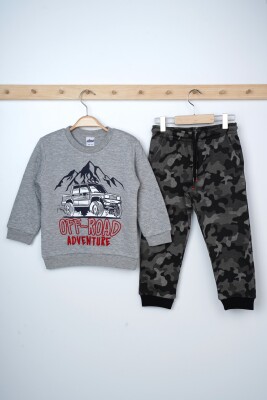 Wholesale Boys 2-Piece Tracksuits Set 3-6Y Elnino 1025-21504 Melange