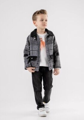 Wholesale Boys 3-Piece Coat T-Shirt and Pants Set 8-12Y Lemon 1015-9969 - Lemon