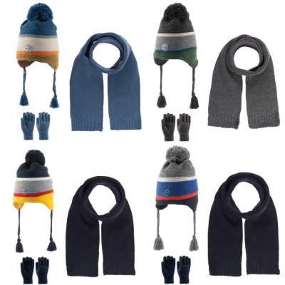 Wholesale Boys 3-Piece Hat Scarf and Gloves Set 4-8Y kitti 1085-K23170-11 - kitti