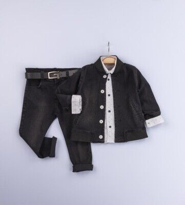 Wholesale Boys 3-Piece Jacket Pants and Shirt Set 2-5Y Gold Class 1010-2257 - Gold Class
