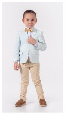 Wholesale Boys 3-Piece Jacket Shirt and Pants Set 5-8Y Lemon 1015-9813 Mint Green 