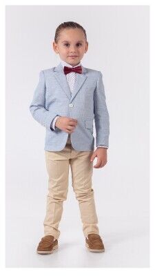 Wholesale Boys 3-Piece Jacket Shirt and Pants Set 5-8Y Lemon 1015-9813 Navy 