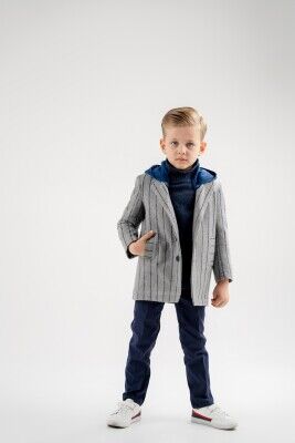 Wholesale Boy's 3-Piece Jacket Sweater and Pants Set 3-7Y Lemon 1015-9944 - Lemon