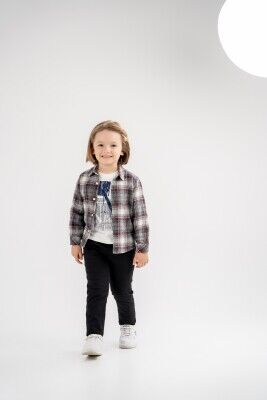 Wholesale Boys 3-Piece Shirt T-Shirt and Pants Set 3-7Y Lemon 1015-9976-03 - Lemon (1)