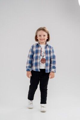 Wholesale Boys 3-Piece Shirt T-Shirt and Pants Set 3-7Y Lemon 1015-9976-04 - Lemon
