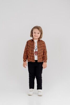 Wholesale Boys 3-Piece Shirt T-Shirt and Pants Set 8-12Y Lemon 1015-9977-01 - Lemon (1)