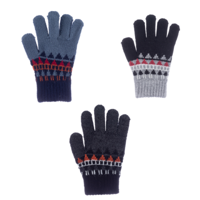 Wholesale Boys 6-Piece Gloves 6-12Y kitti 1085-K2230-07 Mix