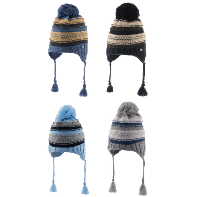Wholesale Boys 6-Piece Knitted Hat 4-8Y kitti 1085-K23130-08 - kitti