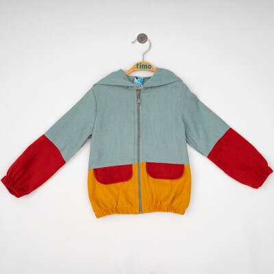 Wholesale Boys Cardigan 2-5Y Timo 1018-T4EDÜ012223582 Green almond2