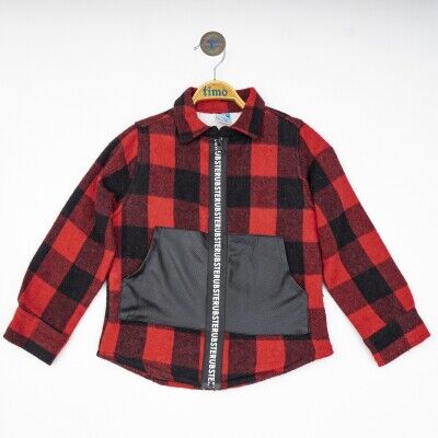 Wholesale Boys Cardigan 6-9Y Timo 1018-T4EDÜ012222513 Red