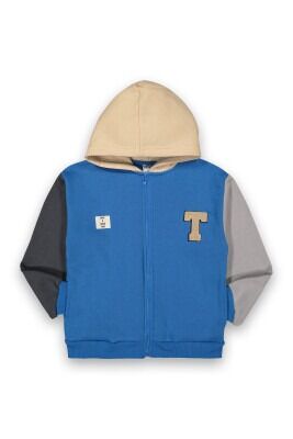 Wholesale Boys Cardigan with Hooded 6-9Y Tuffy 1099-301 Saxe