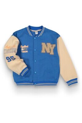 Wholesale Boys Collage Cardigan 6-9Y Tuffy 1099-303 Saxe