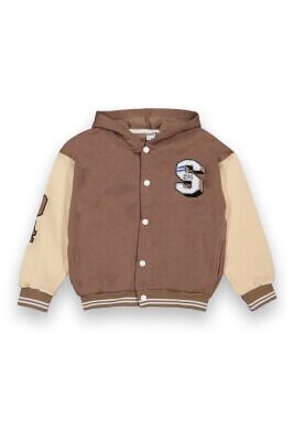 Wholesale Boys Collage Cardigan 6-9Y Tuffy 1099-304 Brown3