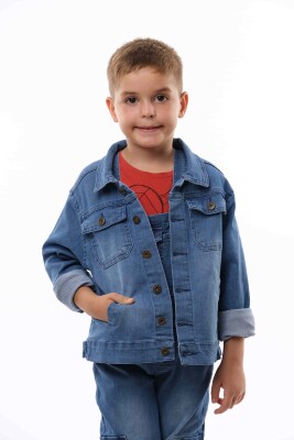 Wholesale Boys Denim Jacket 6-9Y Varol Kids 1073-8010 - Varol Kids
