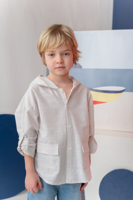 Wholesale Boys Denim Shirt 1-14Y Zeyland 1070-251Z3SCG81 Beige