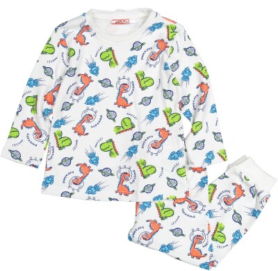Wholesale Boys Dinosaur Printed Pajamas 1-7Y Zeyland 1070-02Z1PJM321 - Zeyland