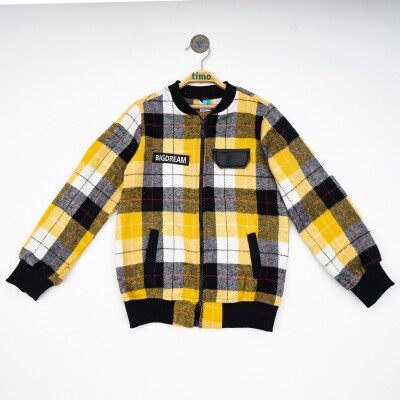 Wholesale Boys Flannel Cardigan 6-9Y Timo 1018-T4EDÜ012222363 - Timo