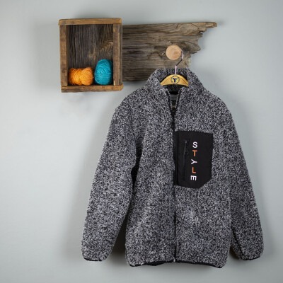 Wholesale Boys Fleece Coat 2-5Y Timo 1018-T3EDÜ014237322 Black