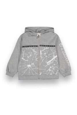 Wholesale Boys Hooded Cardigan 10-13Y Tuffy 1099-7156 GreyMarl