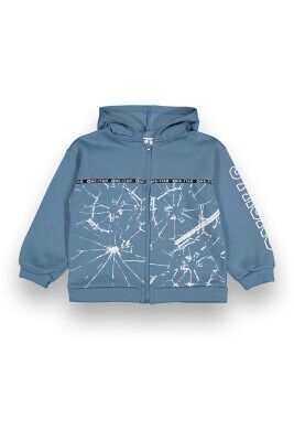 Wholesale Boys Hooded Cardigan 10-13Y Tuffy 1099-7156 Indigo