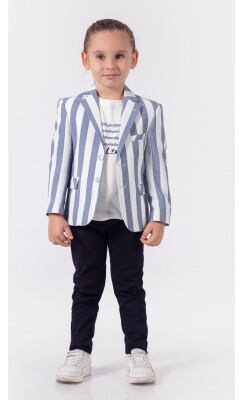 Wholesale Boys Jacket Set with Pants and T-shirt 1-4Y Lemon 1015-9810 Navy 