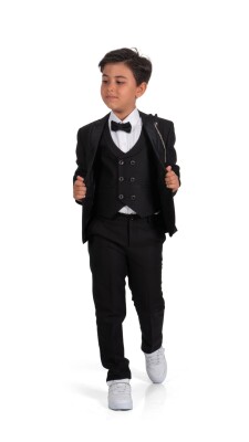 Wholesale Boys Jacket, Shirt and Pants Set 3-6Y Messy 1037-5800 Black