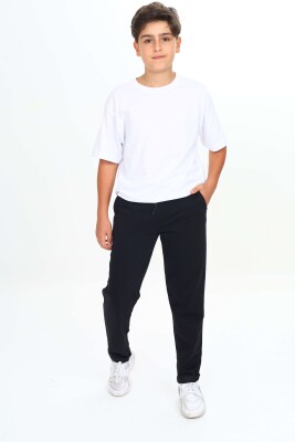 Wholesale Boys' Jogger Sweatpants 11-14Y Nickel 2060-20083-3 Black