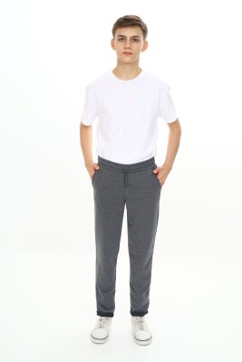 Wholesale Boys' Jogger Sweatpants 11-14Y Nickel 2060-20083-3 Anthracite Color