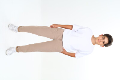Wholesale Boys' Jogger Sweatpants 11-14Y Nickel 2060-20083-3 Stone