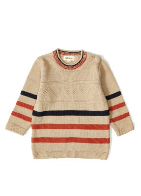 Wholesale Boys Knitwear Sweater 12-36M Patique 1061-121067 Light Brown 